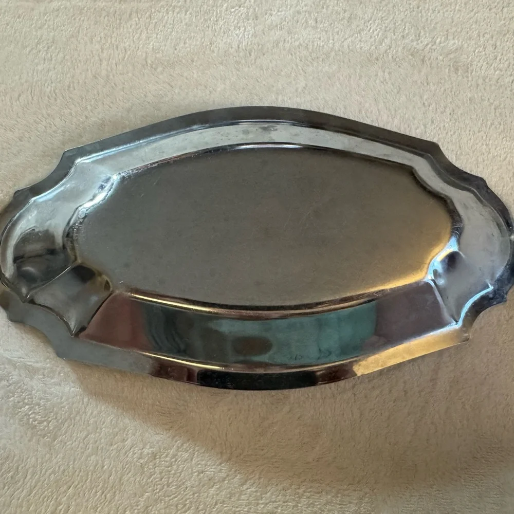 Forman Family De Luxe Bread Plate Tray with etched star Vintage